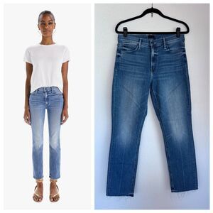 NWOT Mother The Mid Rise Dazzler Ankle in We are Animals Faded Blue Wash Size 32
